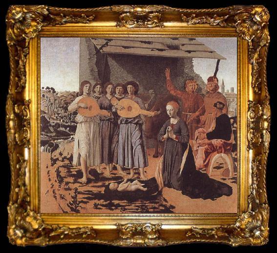 framed  Piero della Francesca Nativity, ta009-2